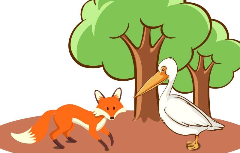 a fox and a stork