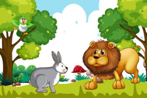 rabbit and lion